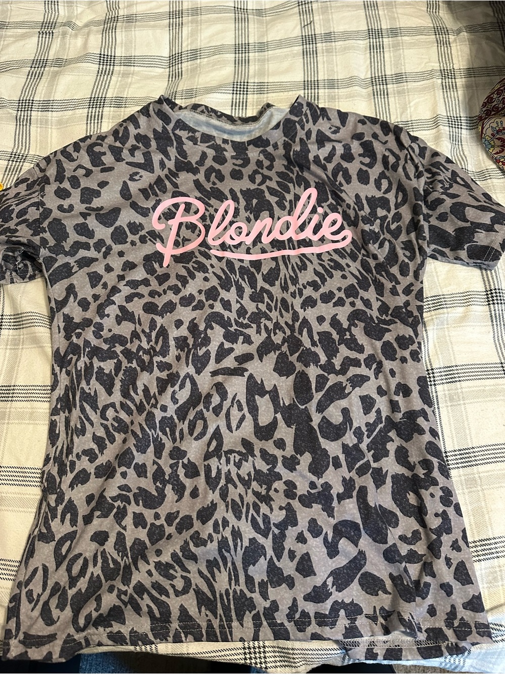 Women’s Leopard Print Top in Pink and Gray